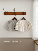 Bebe bonbon dot blouse