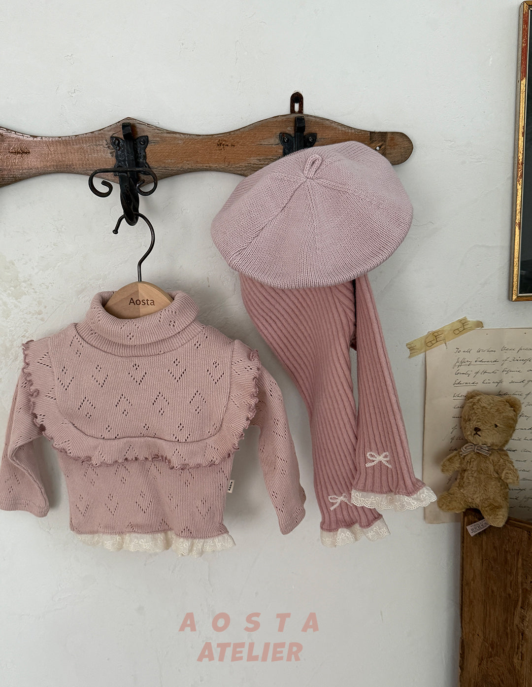 ［Aosta］Le ette frill turtleneck