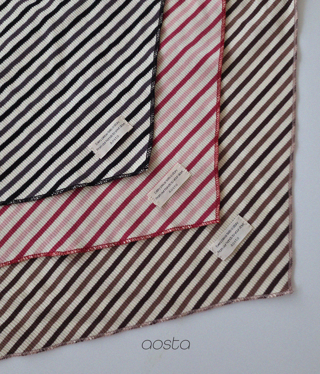 ［Aosta］Crayon Stripe Scarf