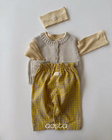 ［Aosta］Caramel Check Pants
