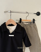 ［Aosta］Mulmul Collar Tee