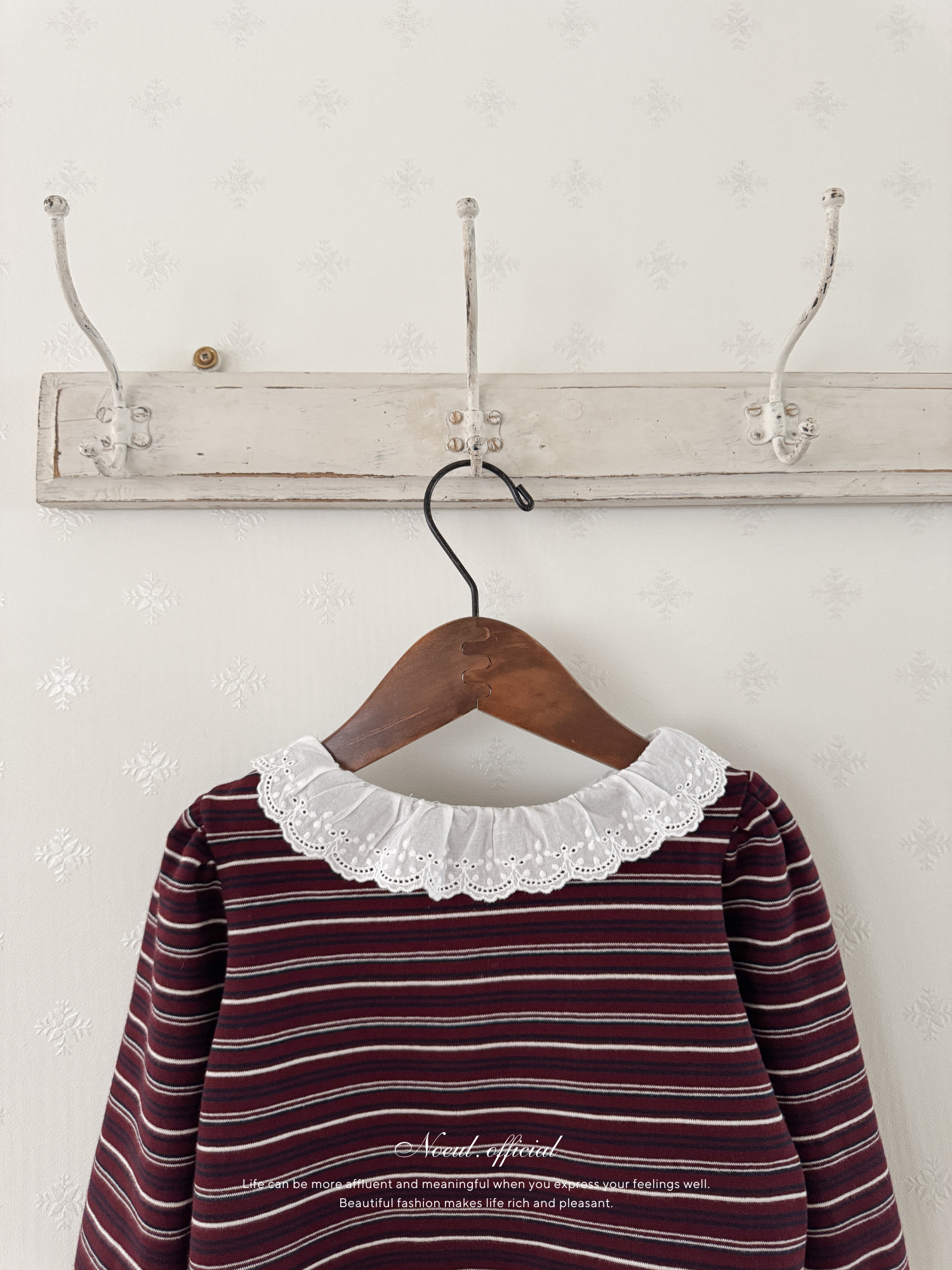 Puel stripe collar blouse