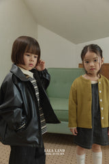 ［Lala land］Caross leather jacket