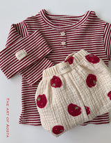 ［Aosta］Cookie Stripe Tee