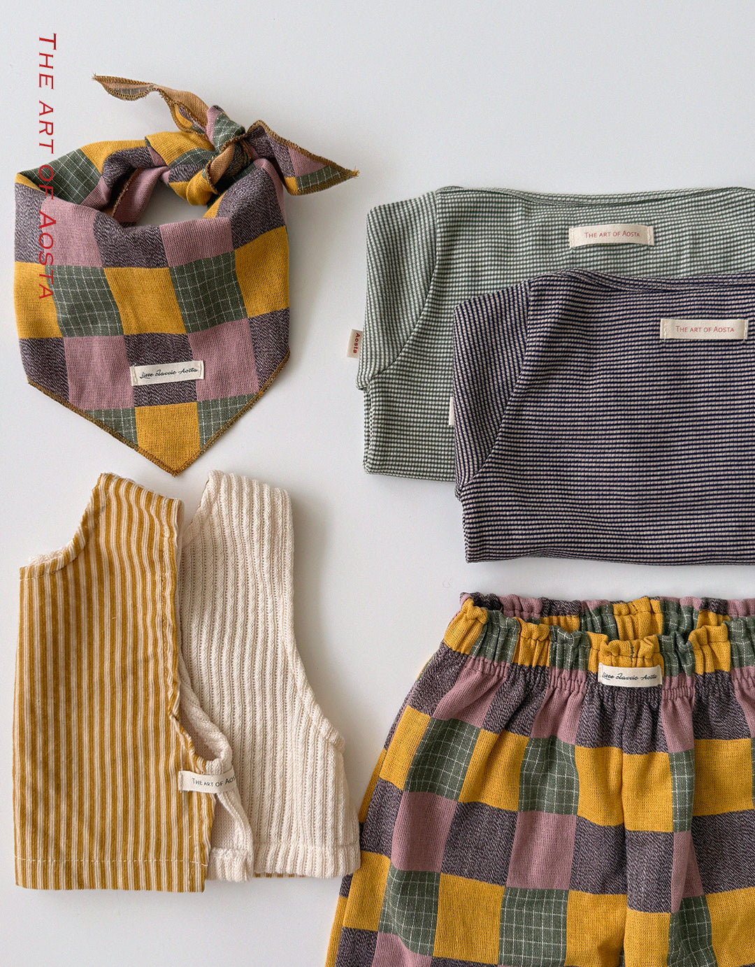 ［Aosta］Patchwork Pants