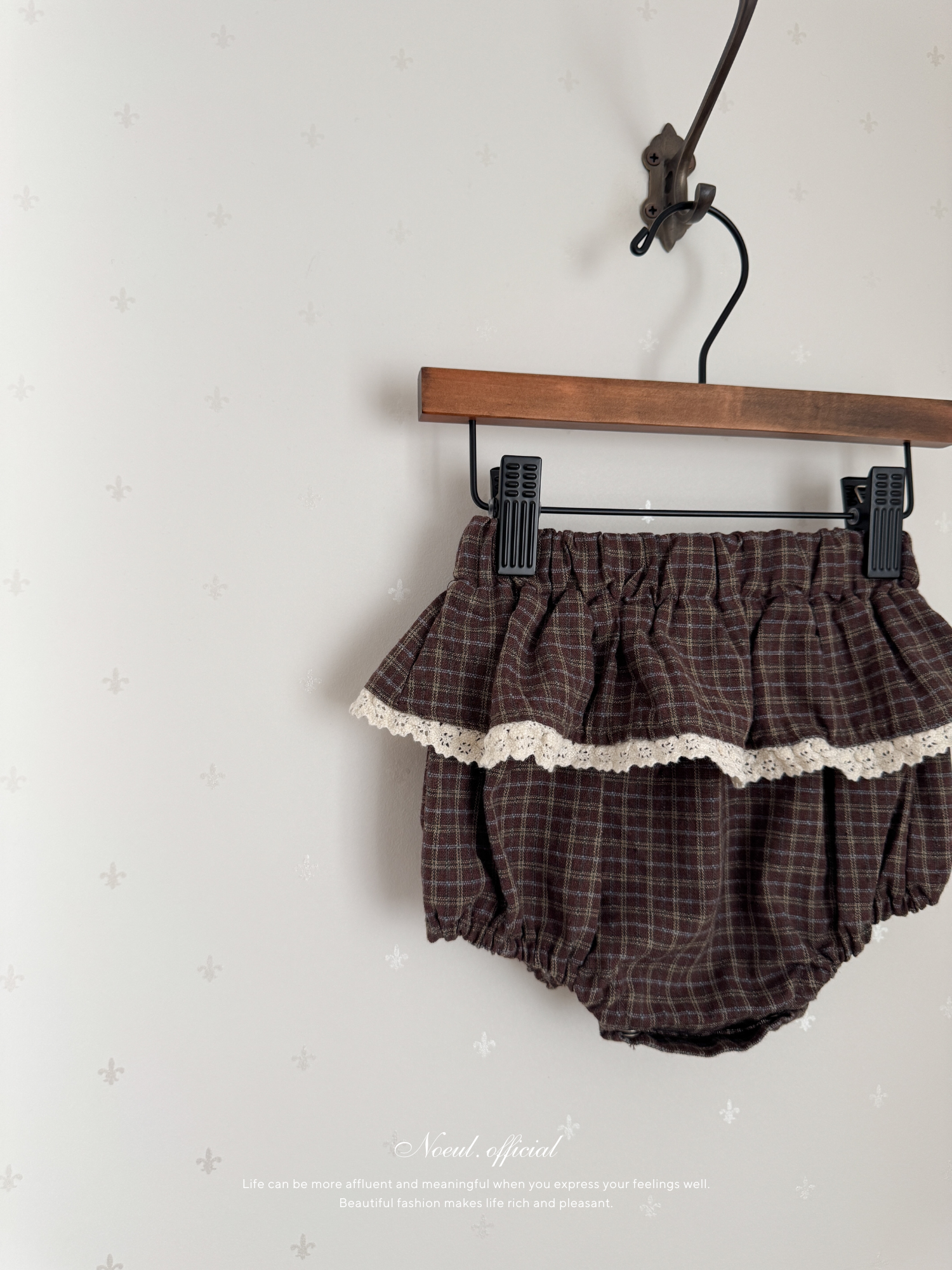 Check lace bloomer