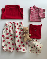［Aosta］Heart button tee