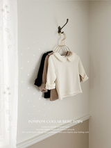 Pompom collar bebe tops