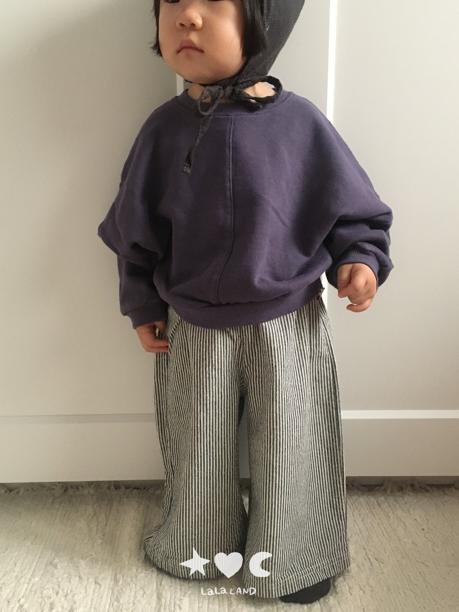 ［Lala land］Fine check wide pants