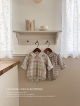 Leandre check rompers