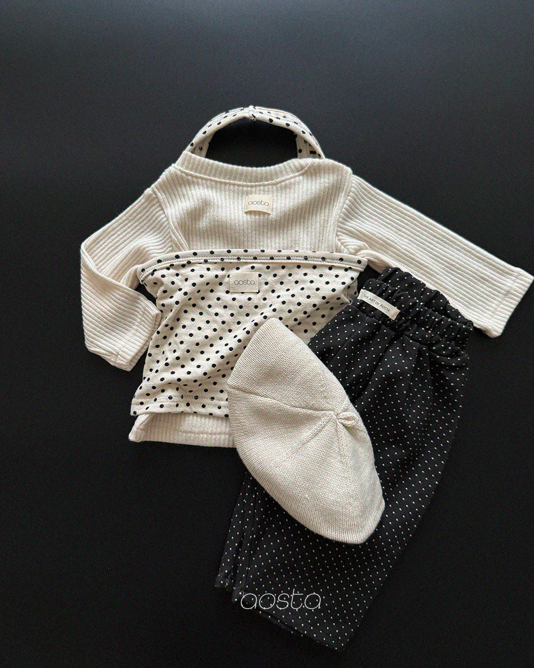 ［Aosta］Milk Dot Pants