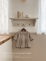 Brunette check one-piece (kids)