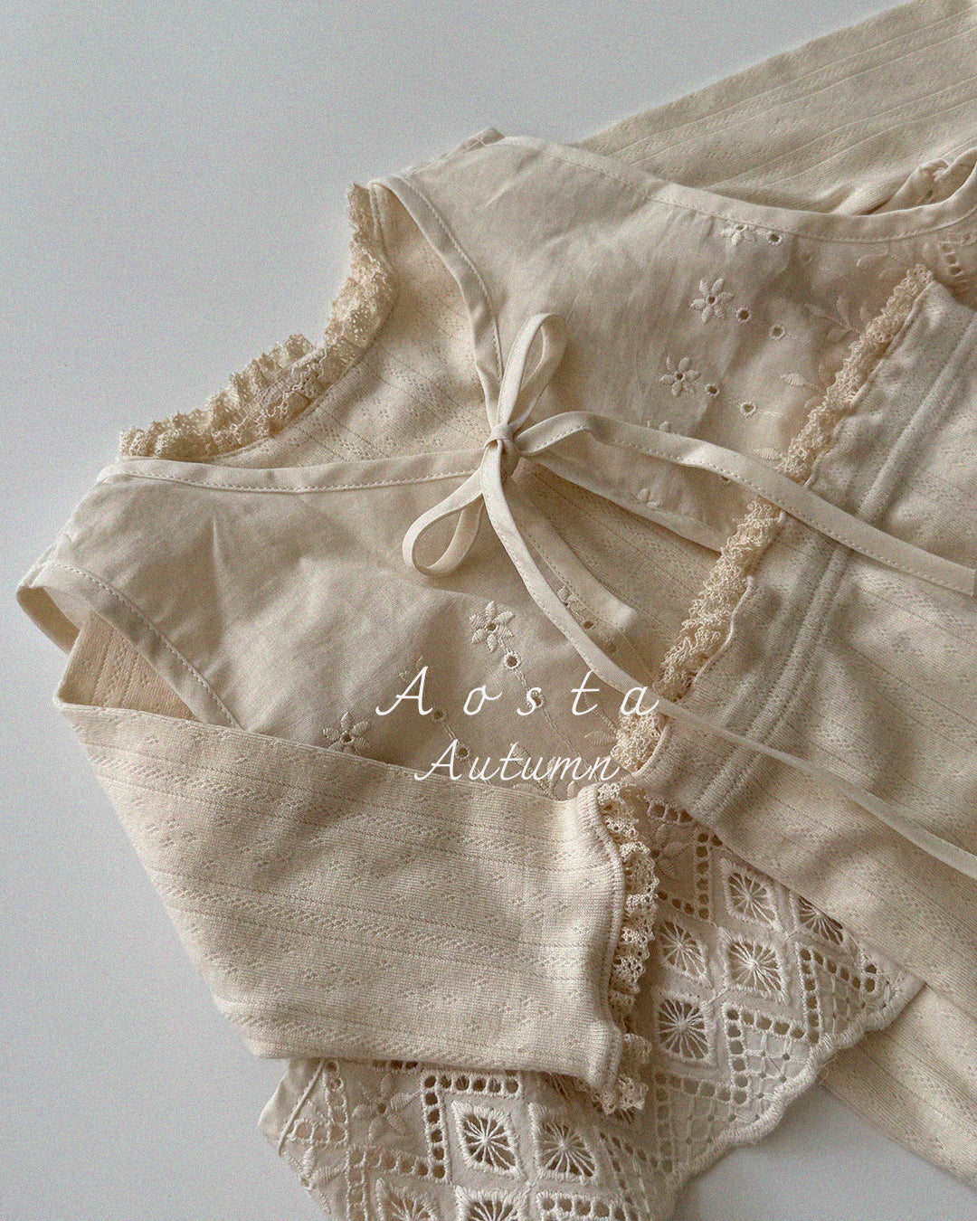［Aosta］Lace Jenny Open Vest