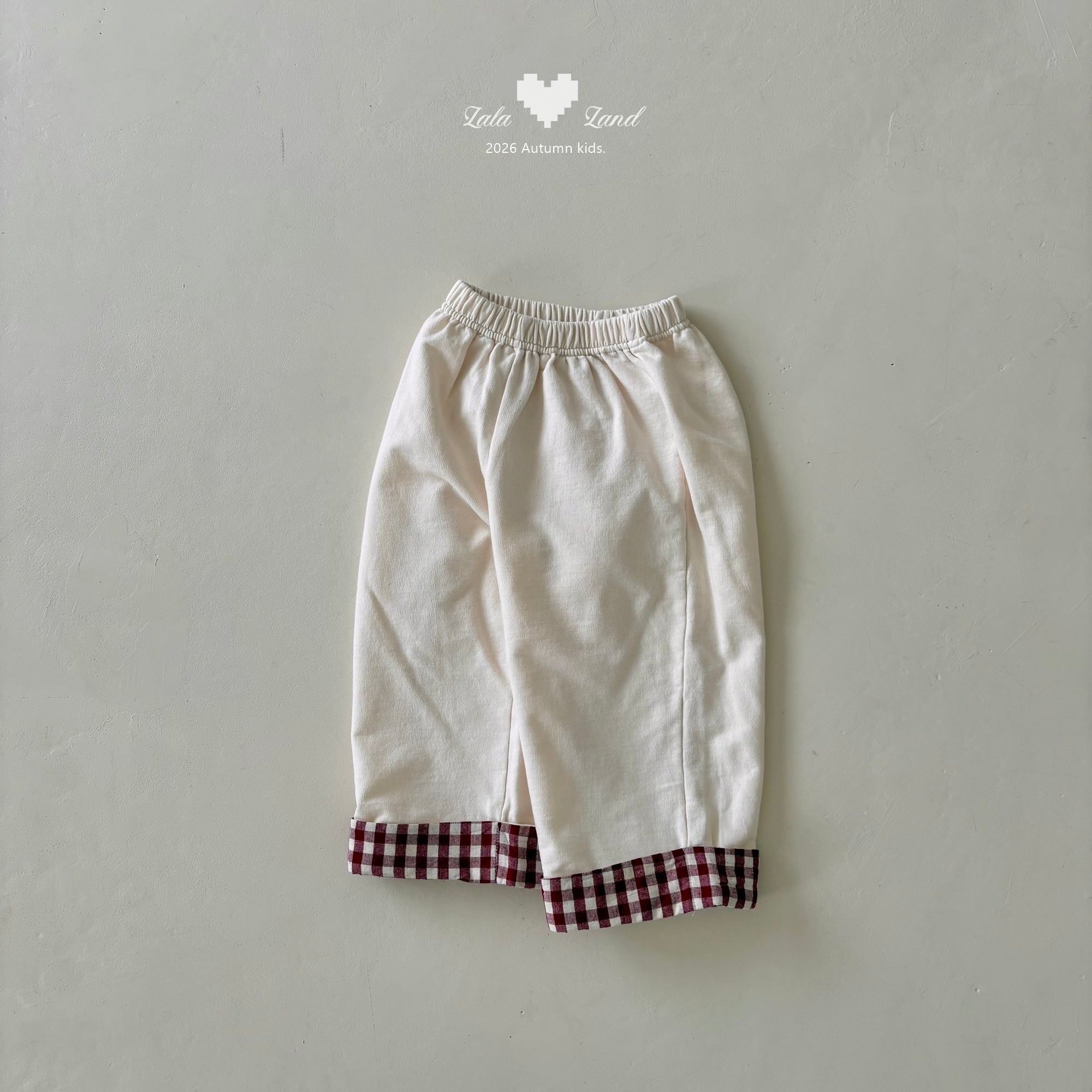 ［Lala land］Check roll up pants