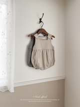 Mini check suspender rompers