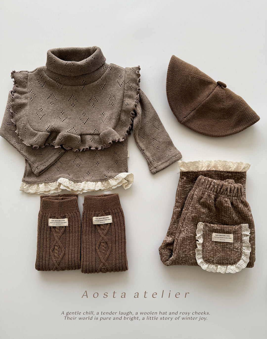 ［Aosta］Le ette frill turtleneck