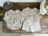 ［OREN］Leandre check rompers