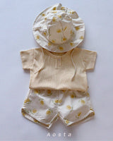 ［Aosta］Heart button tee