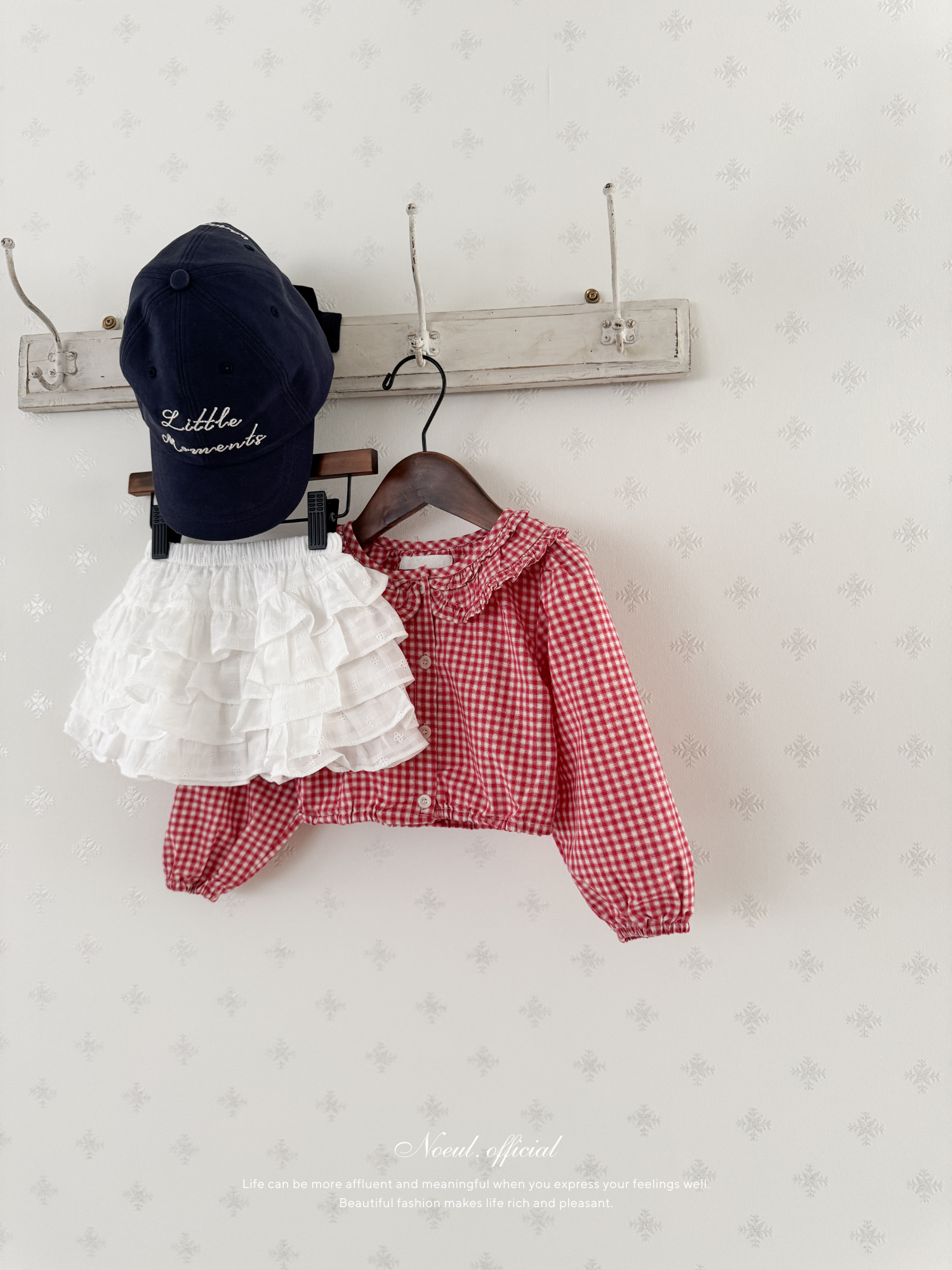 Bell check blouse