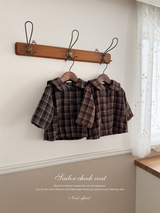 Sailor check coat