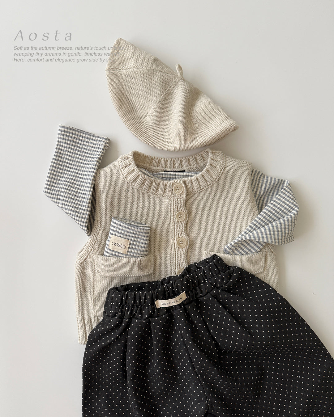 ［Aosta］Cookie Stripe Tee