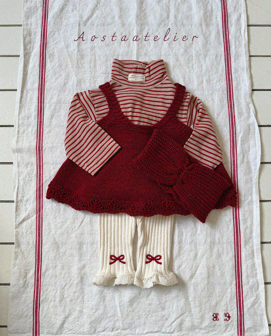 ［Aosta］Wool turtleneck tee