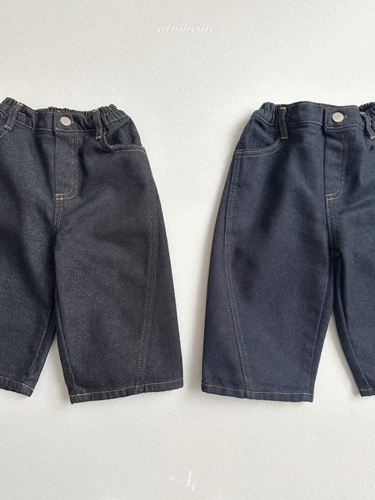 [atomeme] No-fade Curved Denim