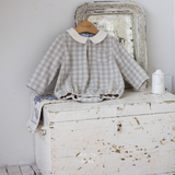 ［mkids］Billy check collar rompers