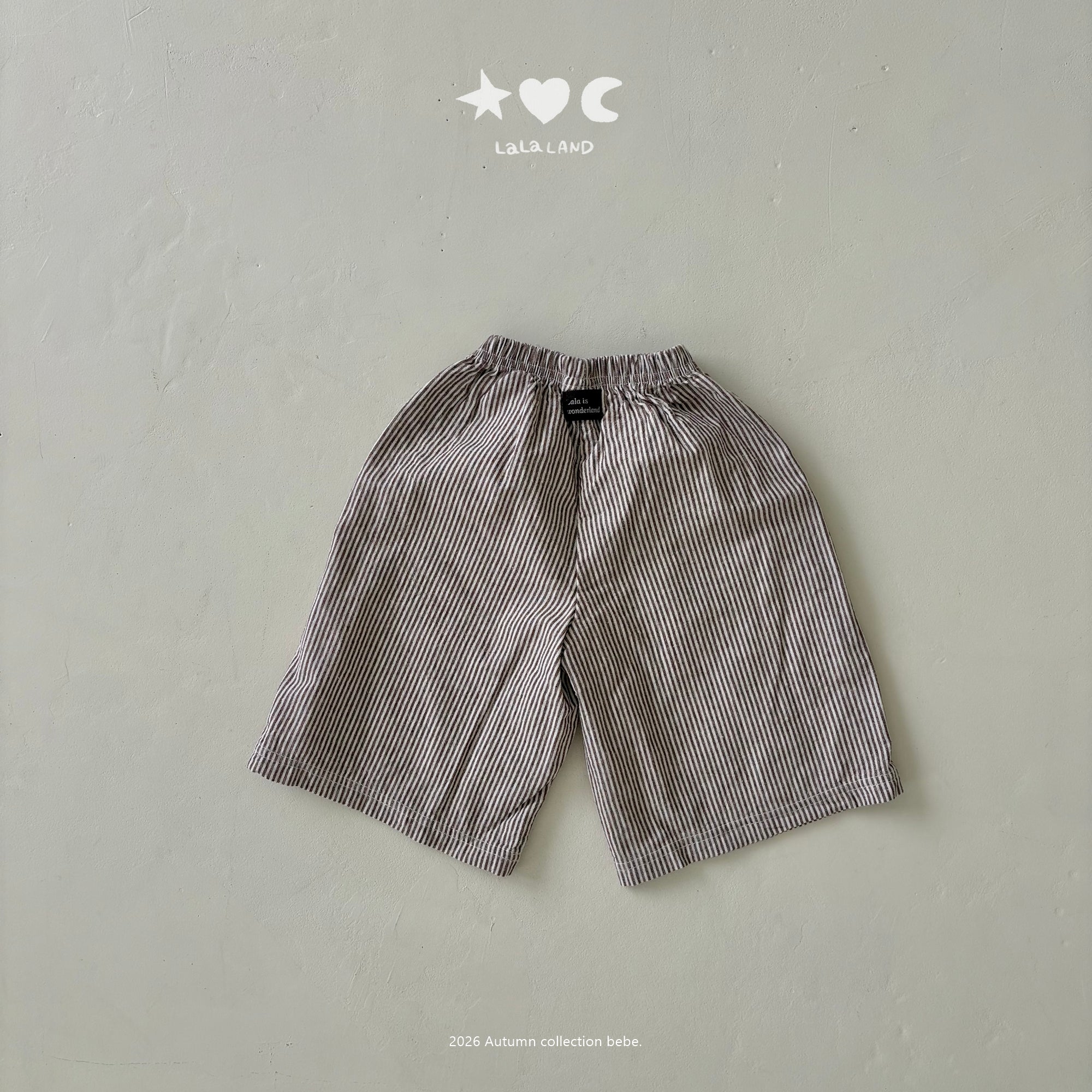 ［Lala land］Fine check wide pants