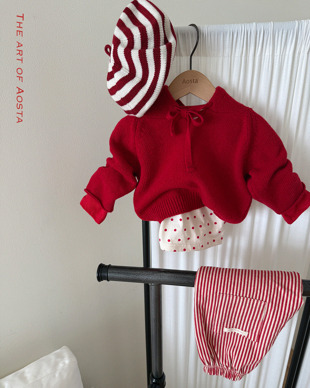［Aosta］Knit Cookie Hoodie