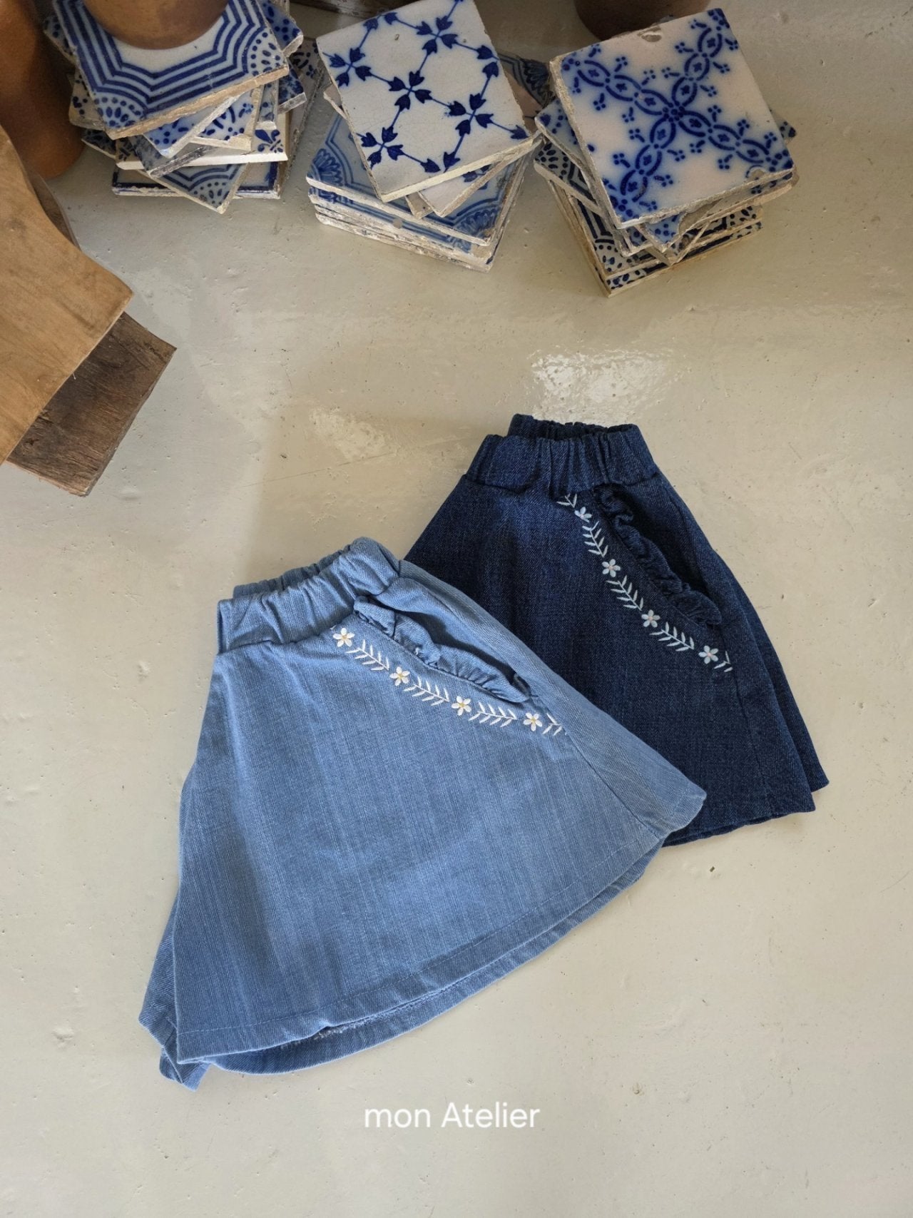 ［mon Atelier］Culotte denim pants