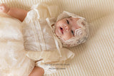 ［mkids］Chocolate lace bonnet