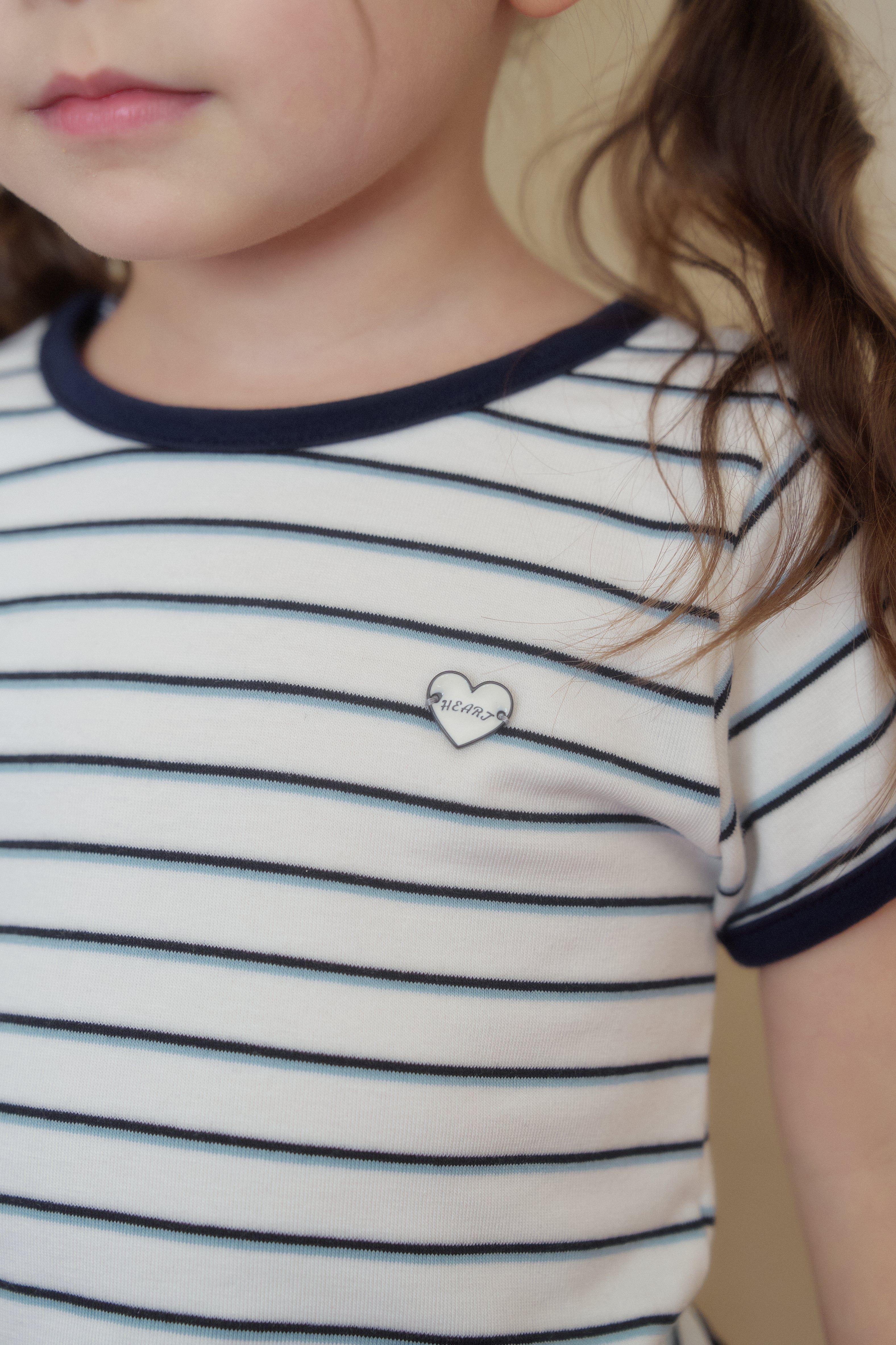 ［momo ann］Soft stripe tee