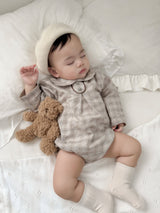 Leandre check rompers