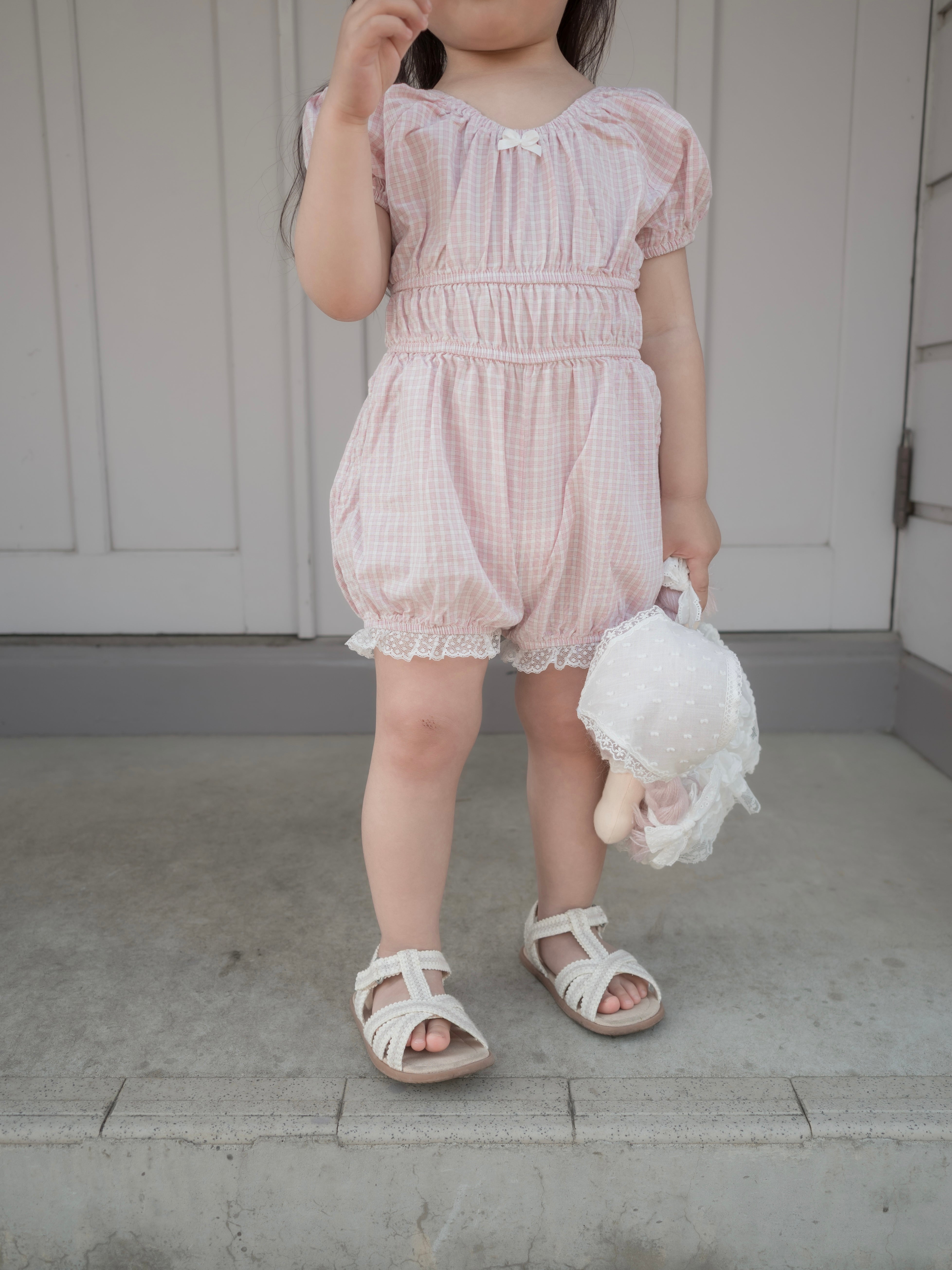 Check one-piece suit