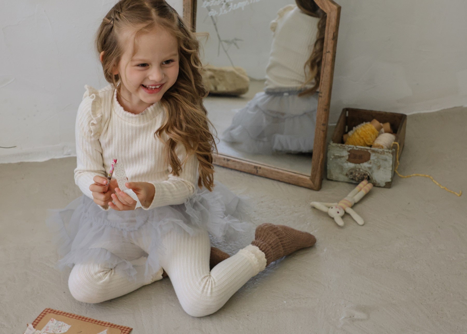 [FLO] Lemonde frill rib tops