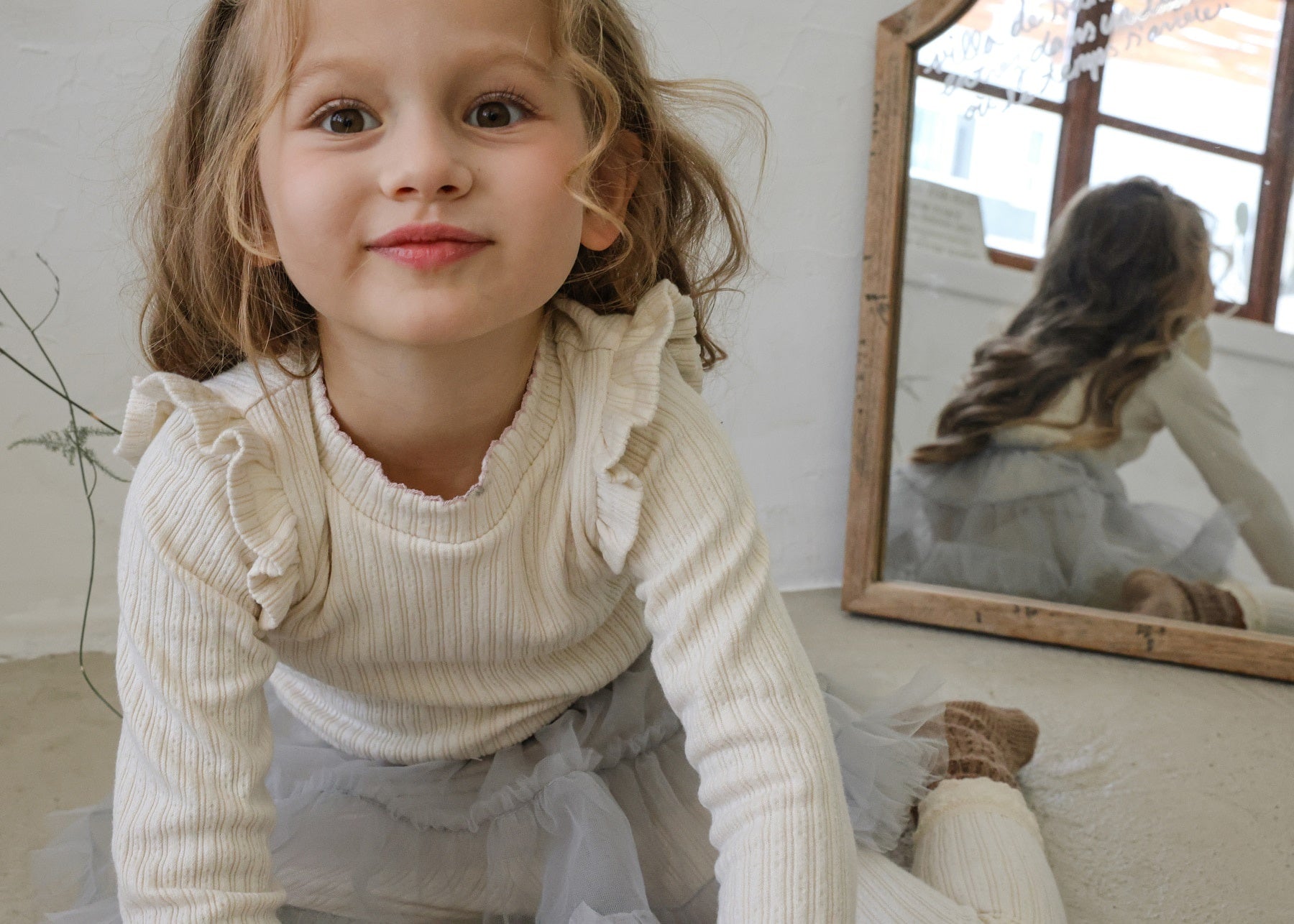 [FLO] Lemonde frill rib tops