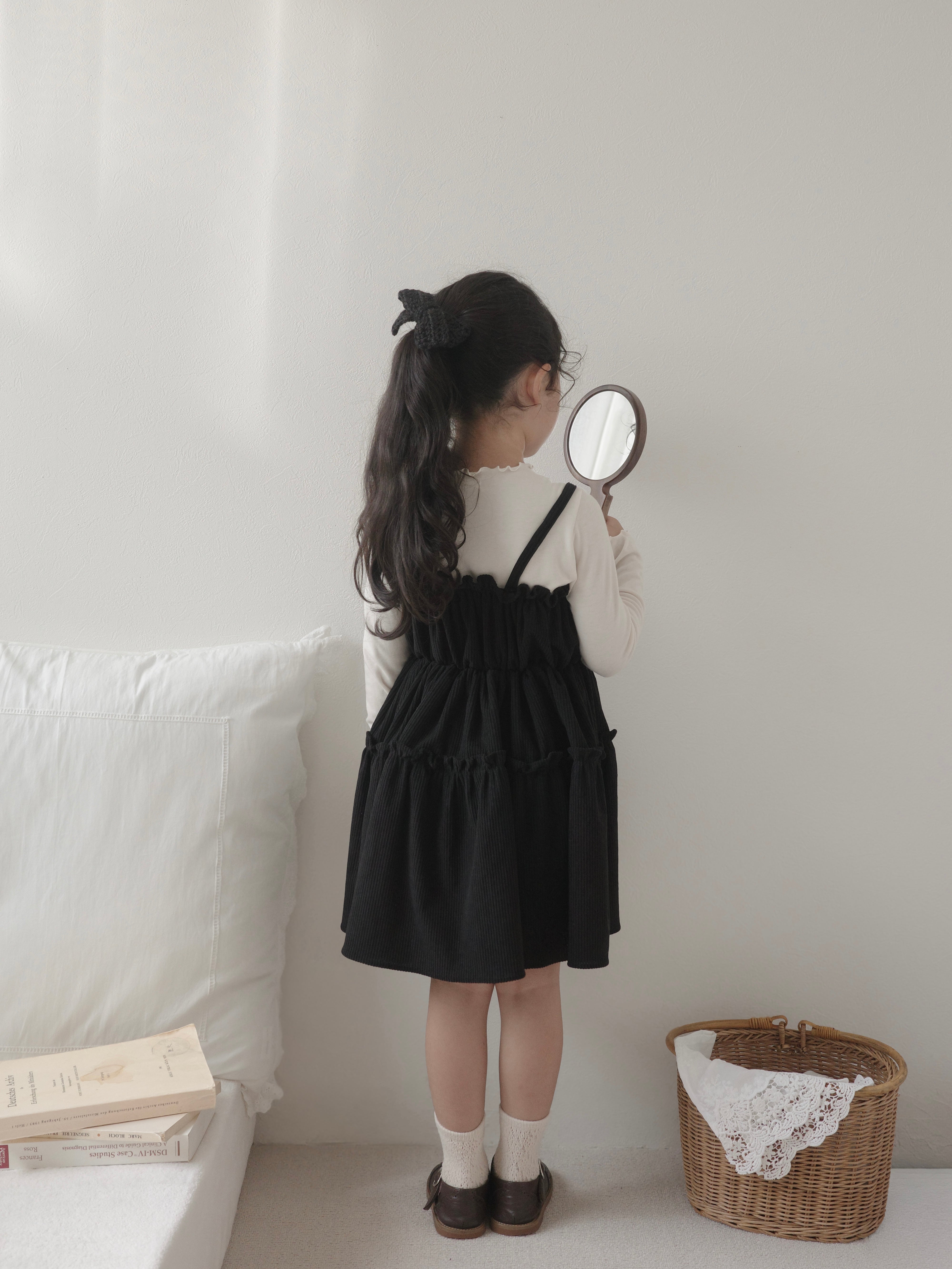 Shirring flare one-piece