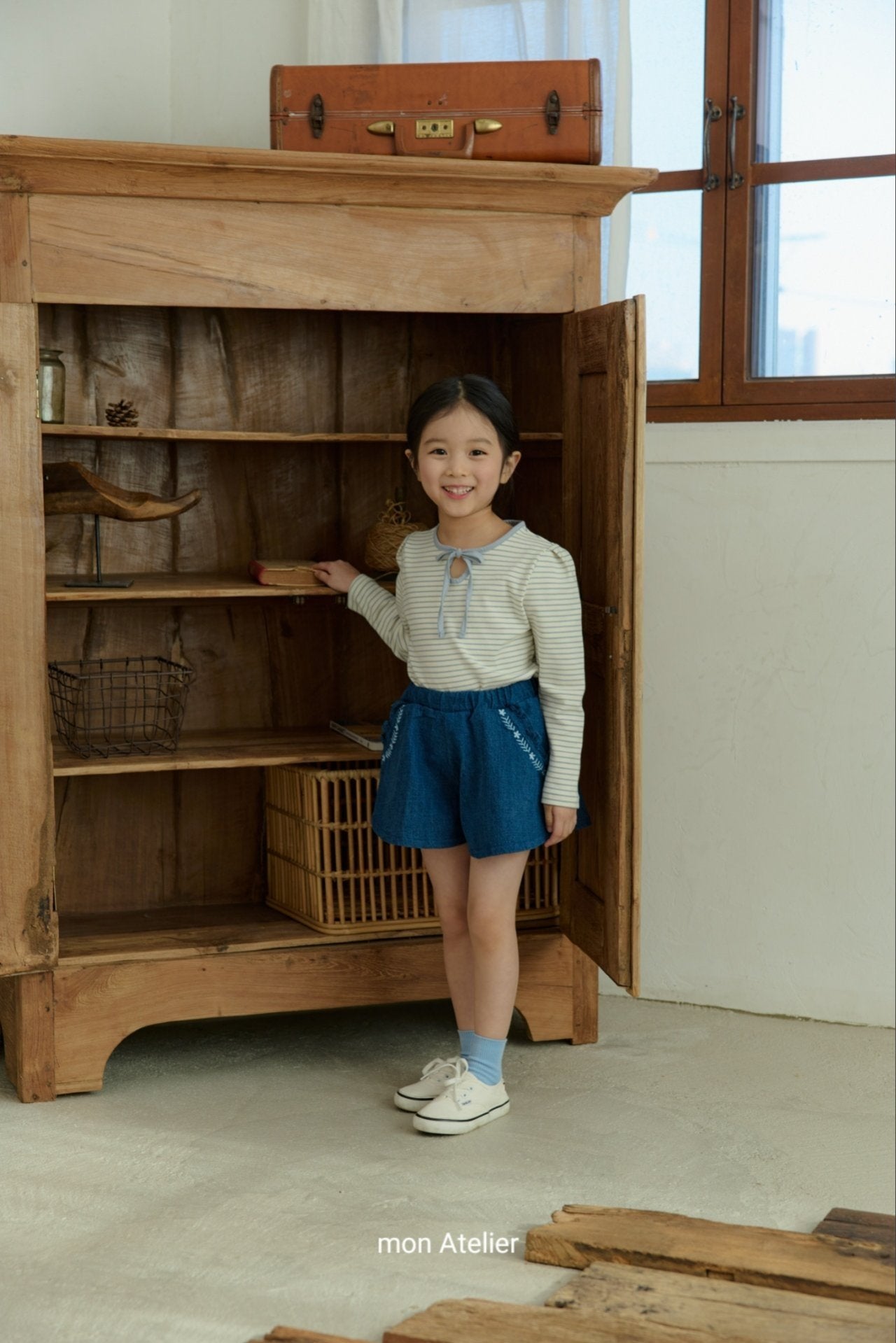 ［mon Atelier］Culotte denim pants