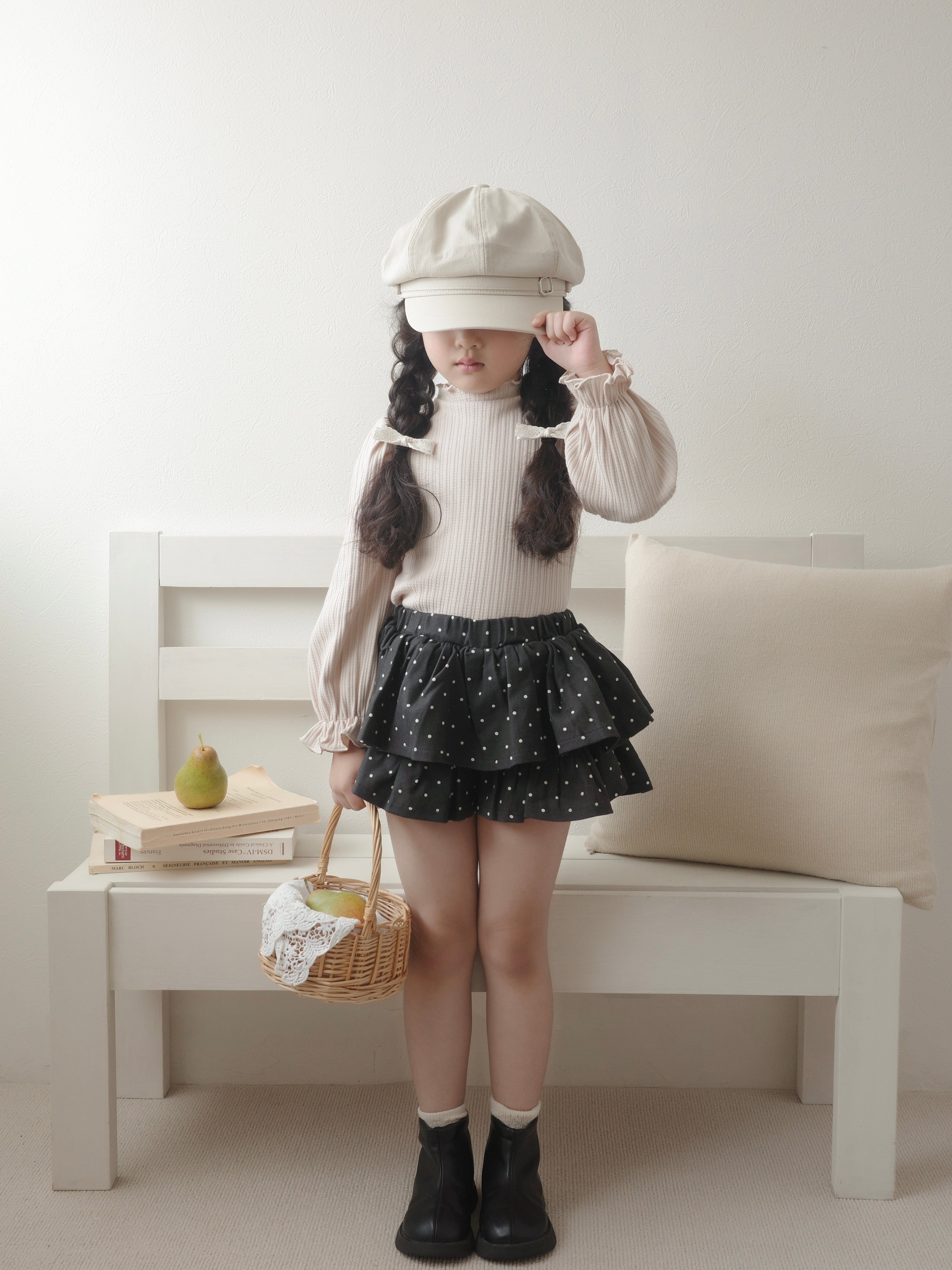 Mellow rib puff tops