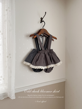 Odd check bloomer skirt