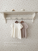 Soft puff knit one-piece