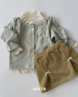 ［Aosta］Kiki Check Cardigan