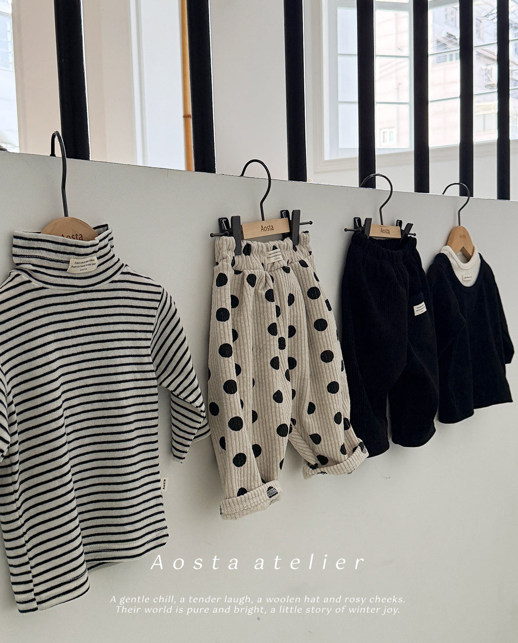 ［Aosta］Wool turtleneck tee