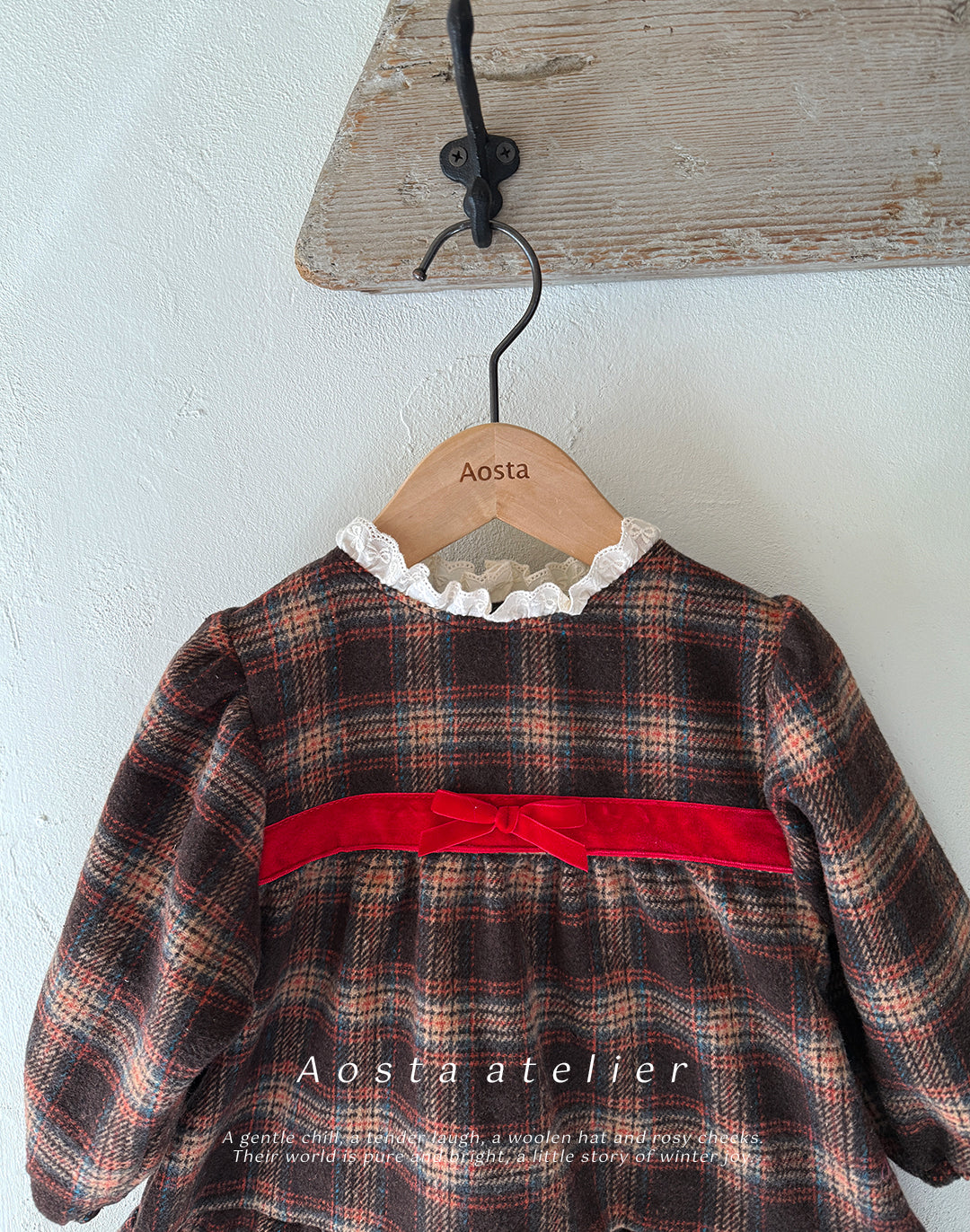 ［Aosta］Check one-piece