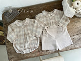 ［OREN］Leandre check rompers