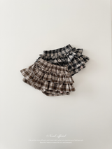 Roman check cancan pants