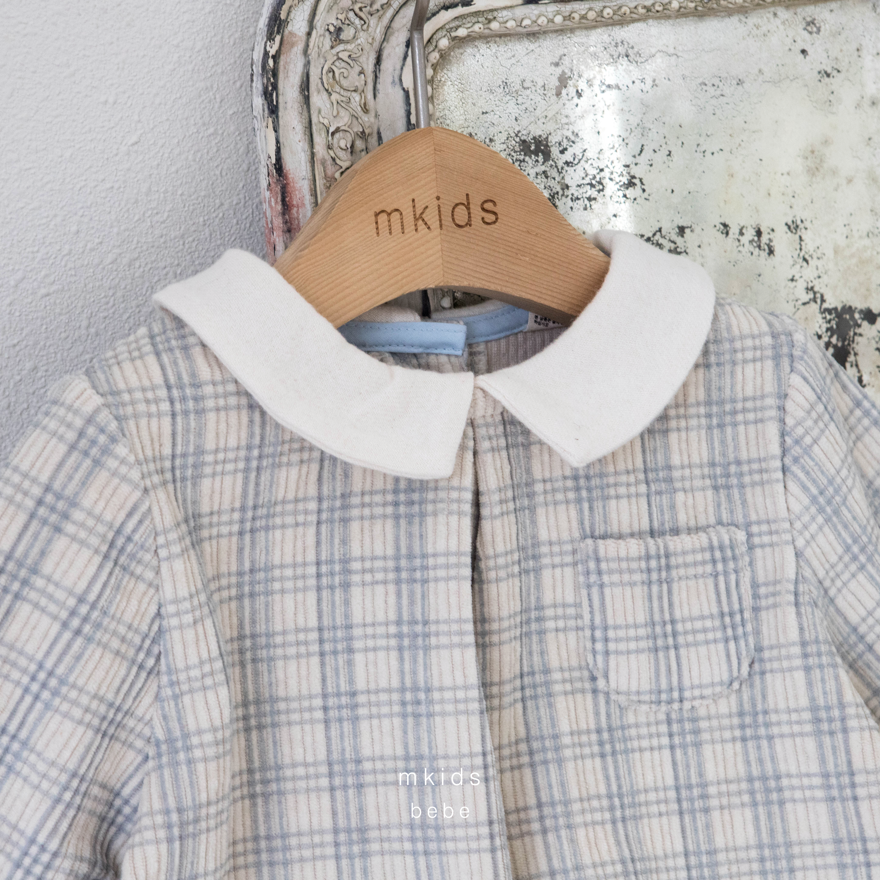 ［mkids］Billy check collar rompers