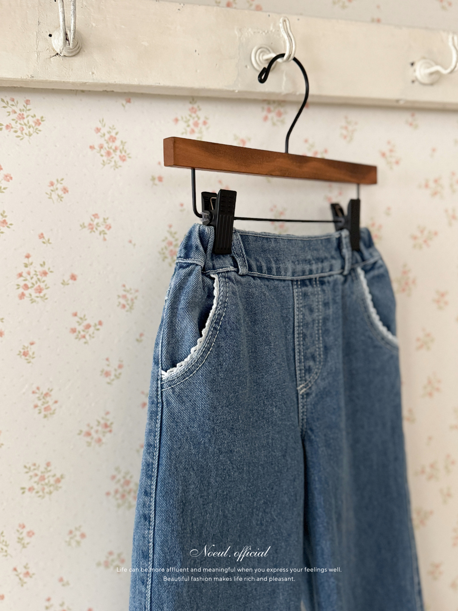 Laura lace denim pants