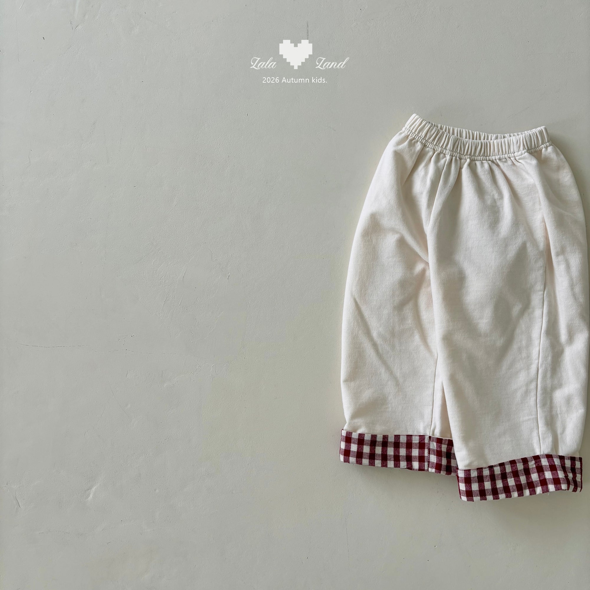 ［Lala land］Check roll up pants